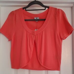 Worthington Coral Short Sleeve Cardigan